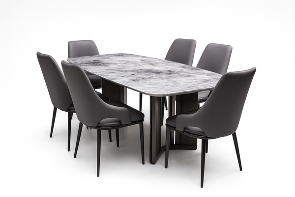 Mufasa Marble Dining Set 1+6
