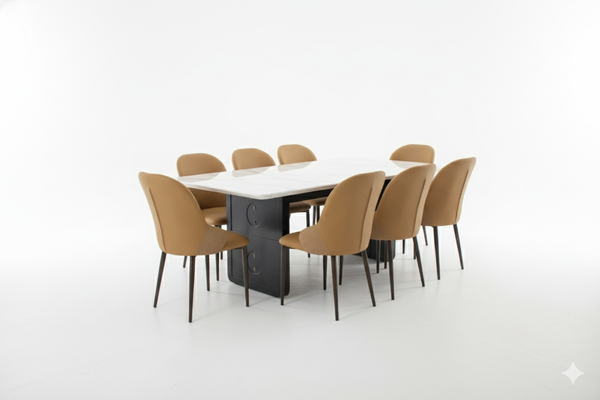 Timon Marble Dining Set 1+8