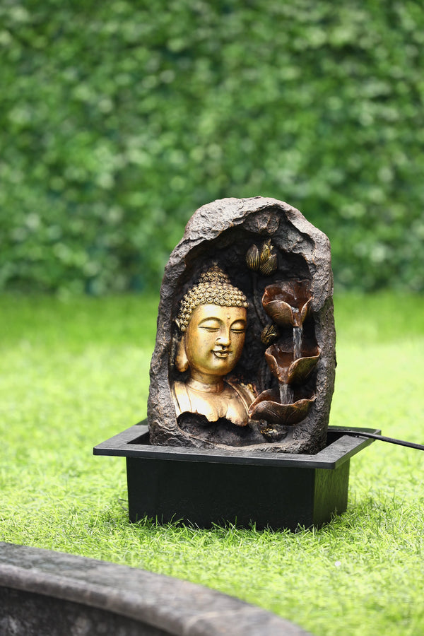 Rock Buddha fountain