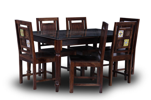 Tile Carving 1+6 Dining set