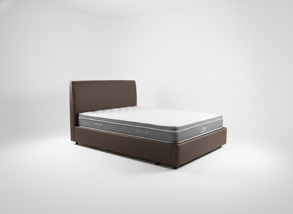 Renera Upholstered King Cot With Mattress 180X200 With Storage