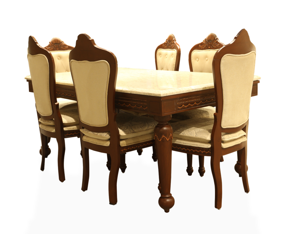 Classic Wood Dining Set 6 seater